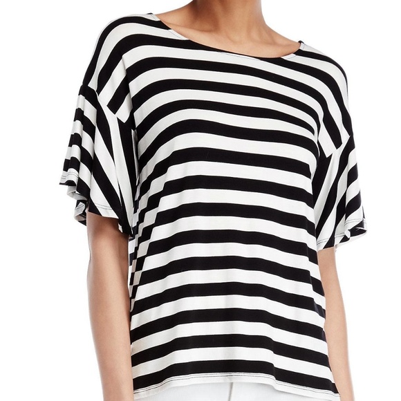 Cable & Gauge Tops - cable&gauge Stripe Flared Sleeve